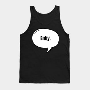 Enby Text-Based Speech Bubble Tank Top